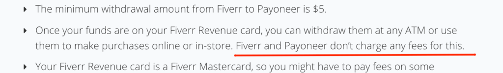 fiverr вывод денег комисси payoneer